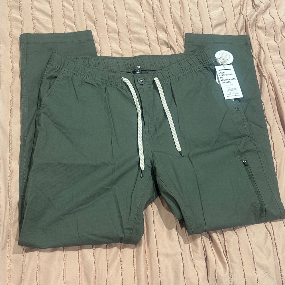 Vuori Womens Ripstop Pant Army Green NWT